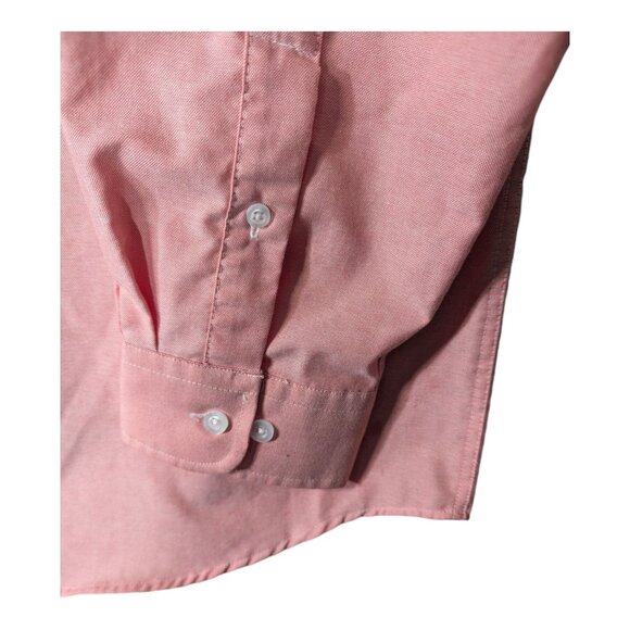Saddlebred Mens 17.5 34/35 Easy Care Oxford Button-Down Shirt Pink - Picture 4 of 11